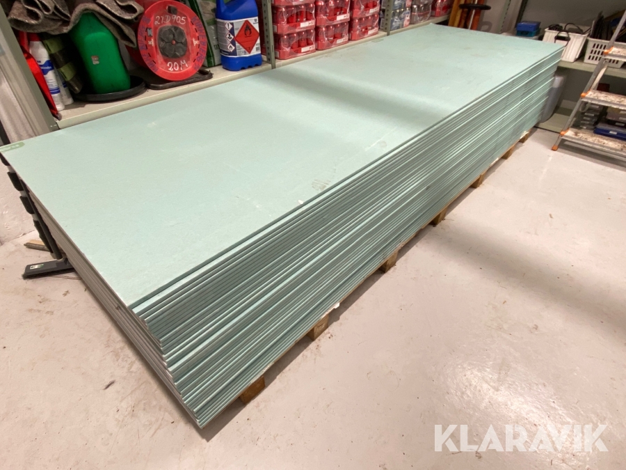 Vådrumsgipsplader 21 stk 13x900x2700