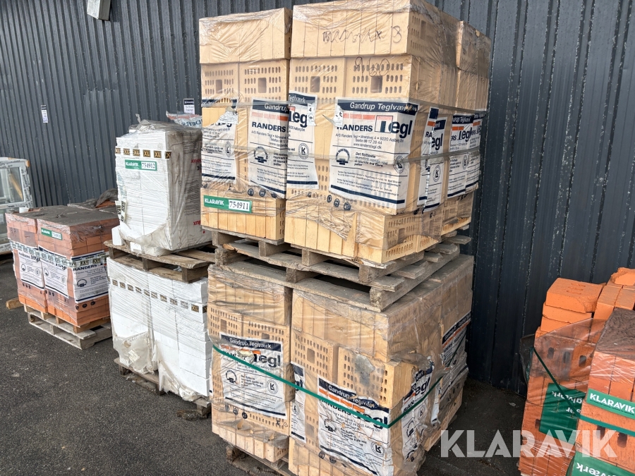 Muresten Randers Tegl RT konstruktionssten med celle til indvendig vandskuring eller puds, 228 x 168 x 54 mm, 640 styk