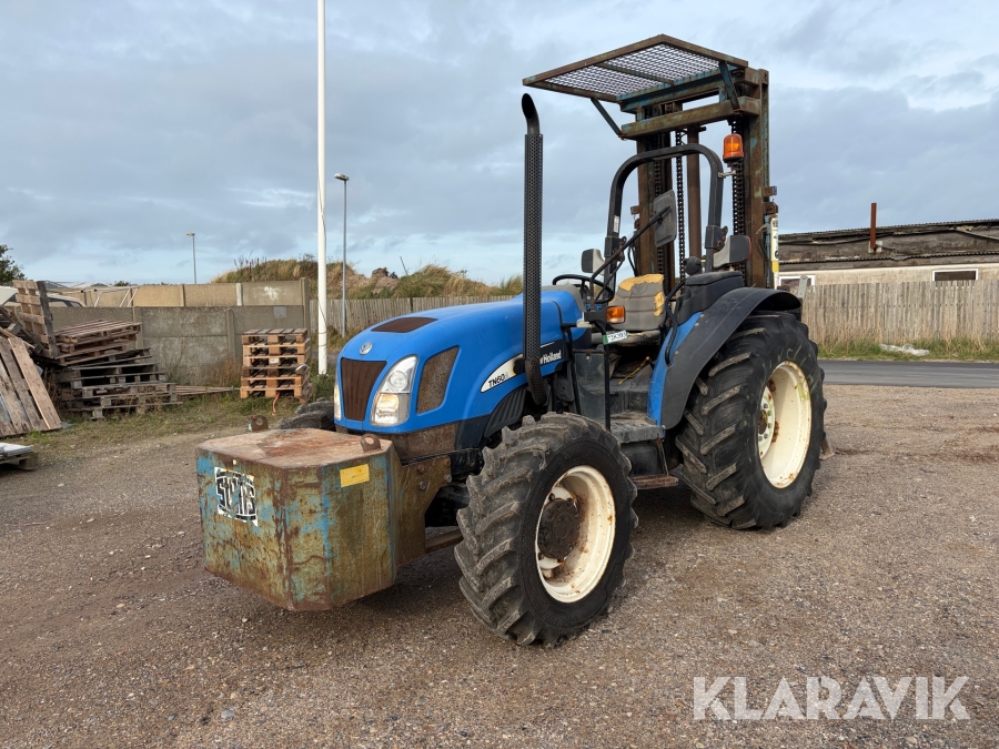 Traktor New Holland TN60A med byggelift, 6 meter