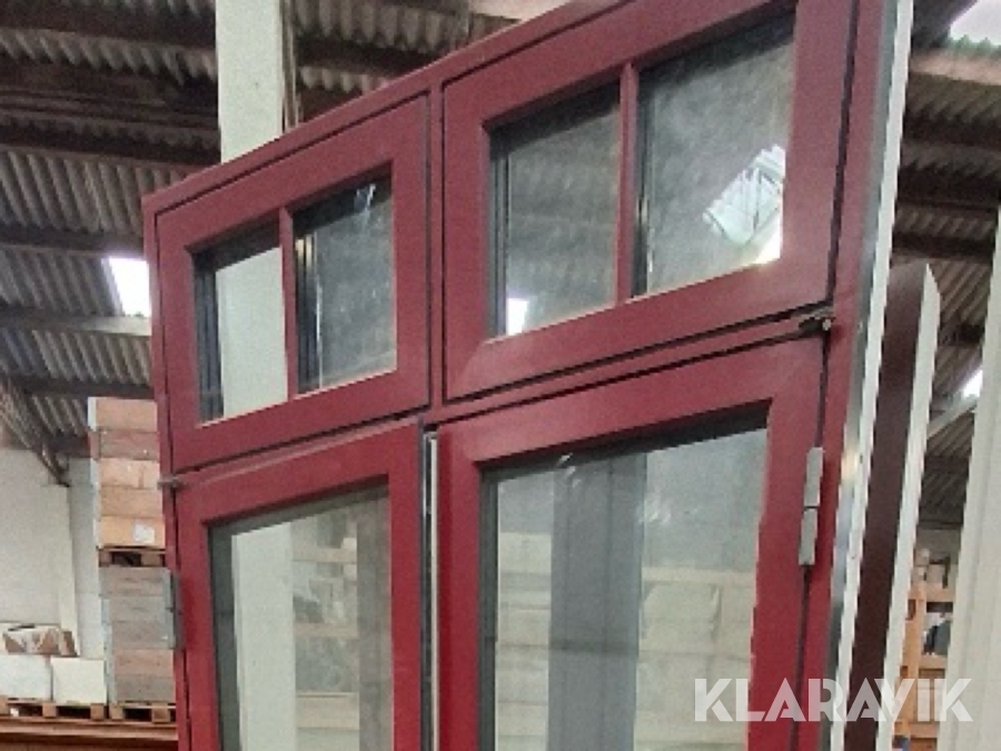 Dobbelt terrassedør træ/alu 1 styk