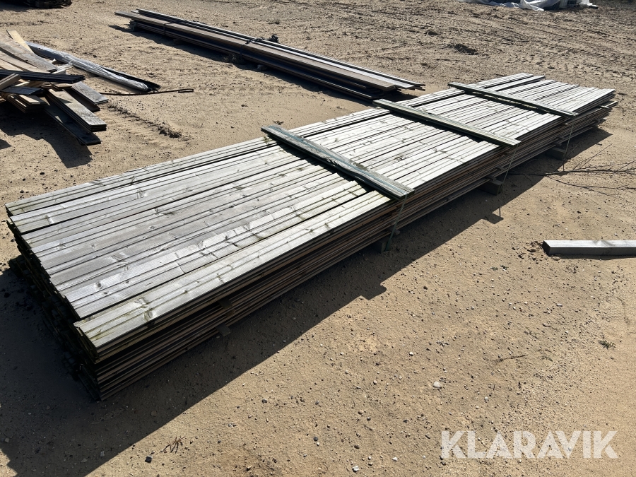 Klinkbeklædning Trykimprægneret gran, 80stk