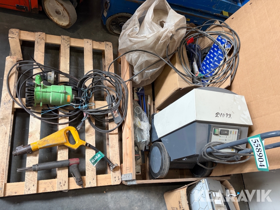 Lot - affugter, betonhammer, dykpumpe, nålehammer og øvrigt