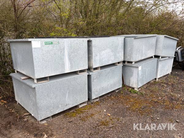 Stålkasser galvaniseret 9 styk
