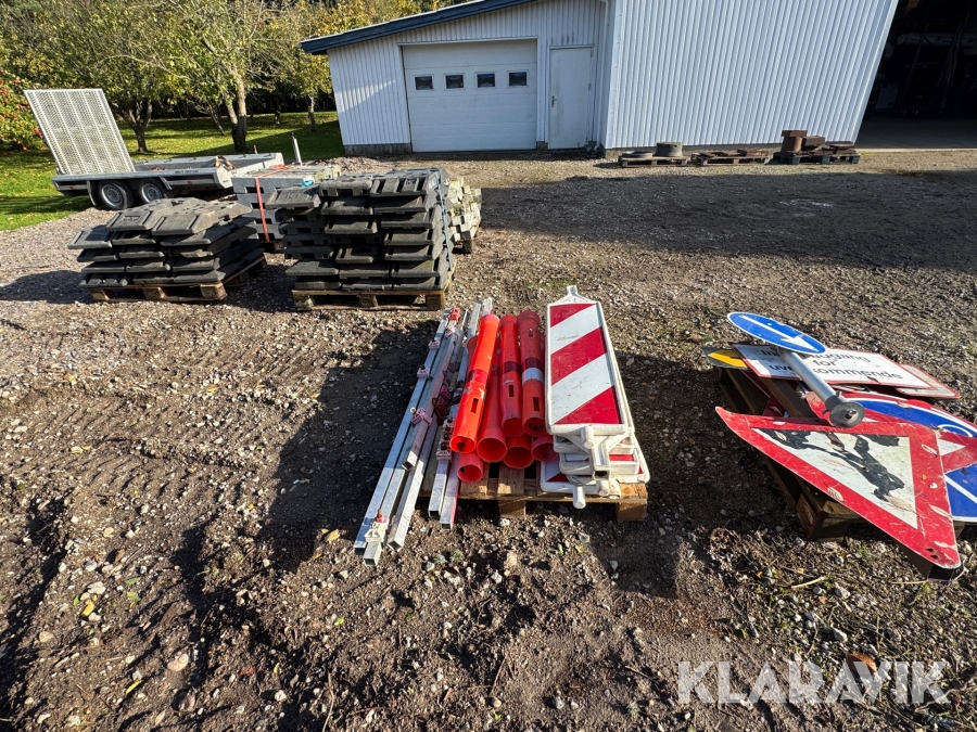 Afspærringsmateriel og skiltefødder 5 paller