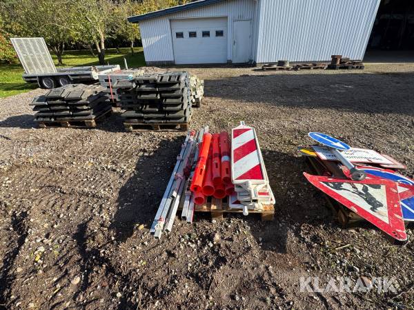 Afspærringsmateriel og skiltefødder 5 paller