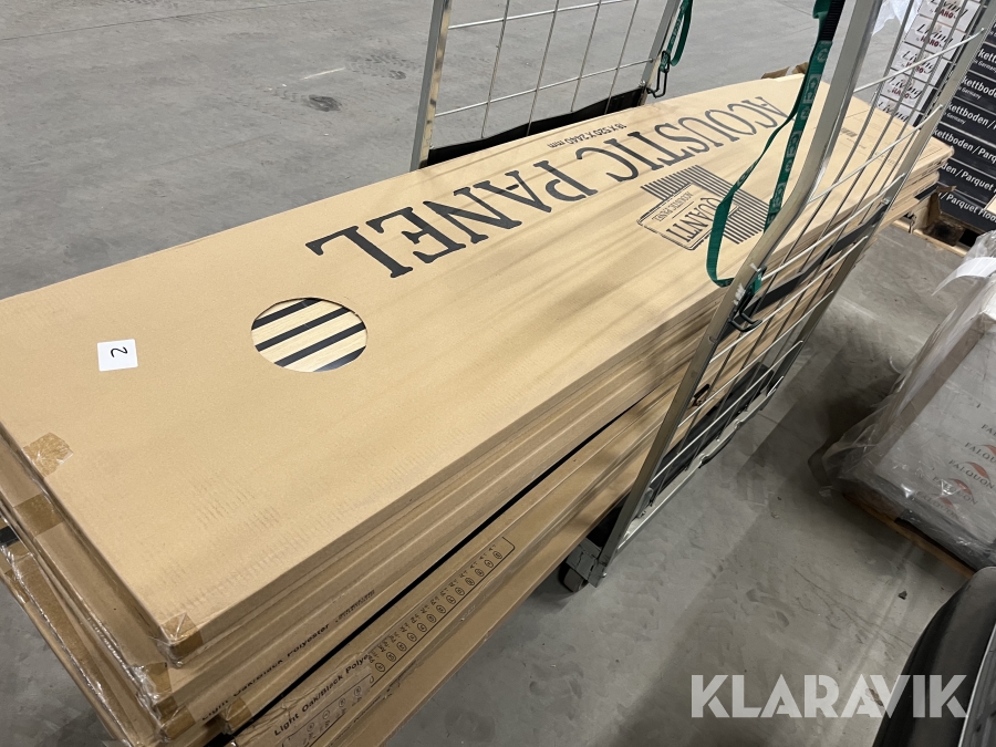 Akustikpaneler Fibrotech Light Oak Blandet sort og grå polyester