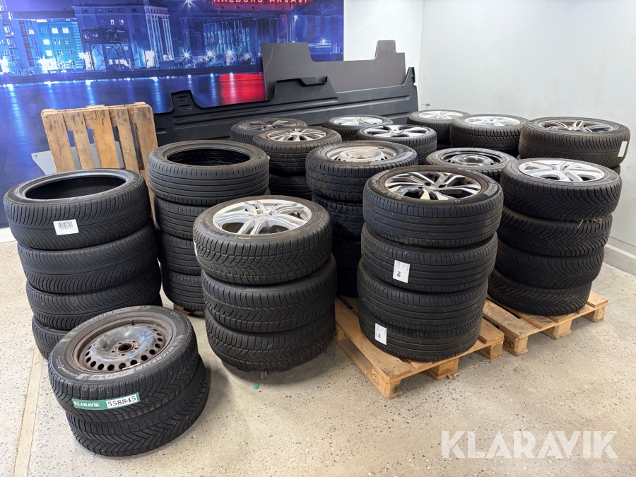 Lot - komplethjul og løse dæk - 13 sæt