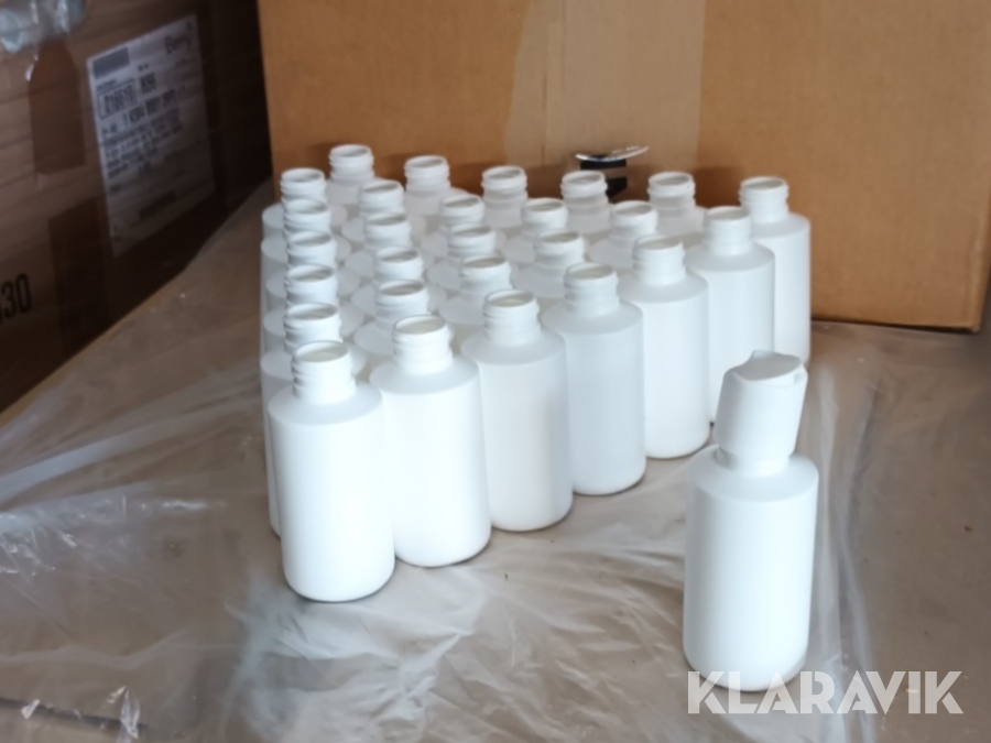 Plast flasker RPC plastic bottles 100ml med låg 10000stk