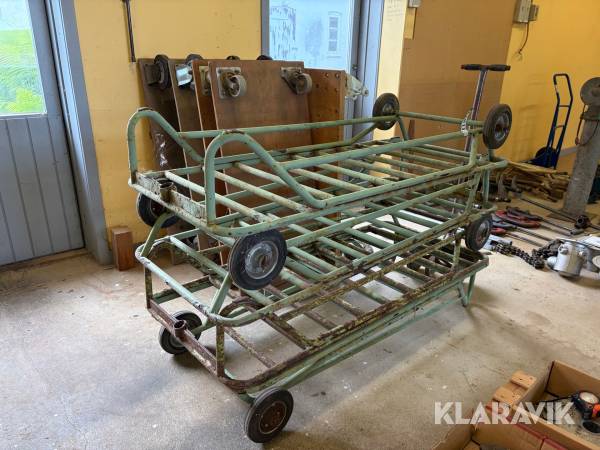 Trækvogn med aftagelig stang og hunde