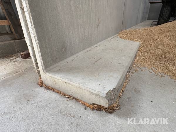 Beton skillevægge Give Elementer - 45 m i alt, 19 styk