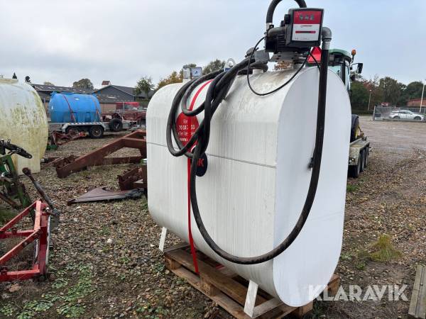 Diesel tank KN smede Og Beholder Fabrik 1200 liter, Herning