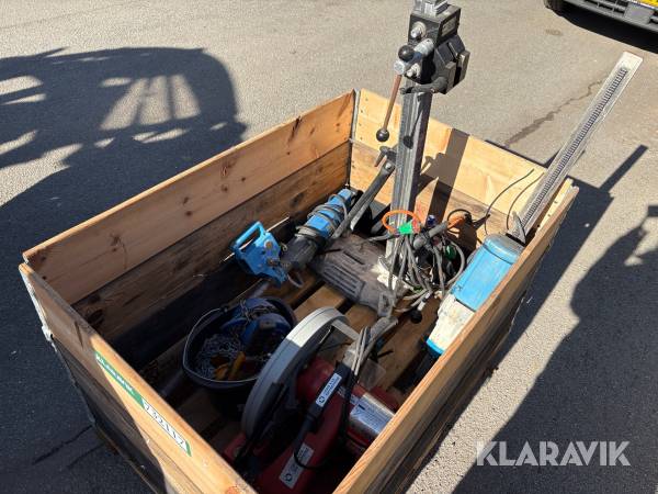 Kerneboremaskiner, sav og løftegrej - 1 palle