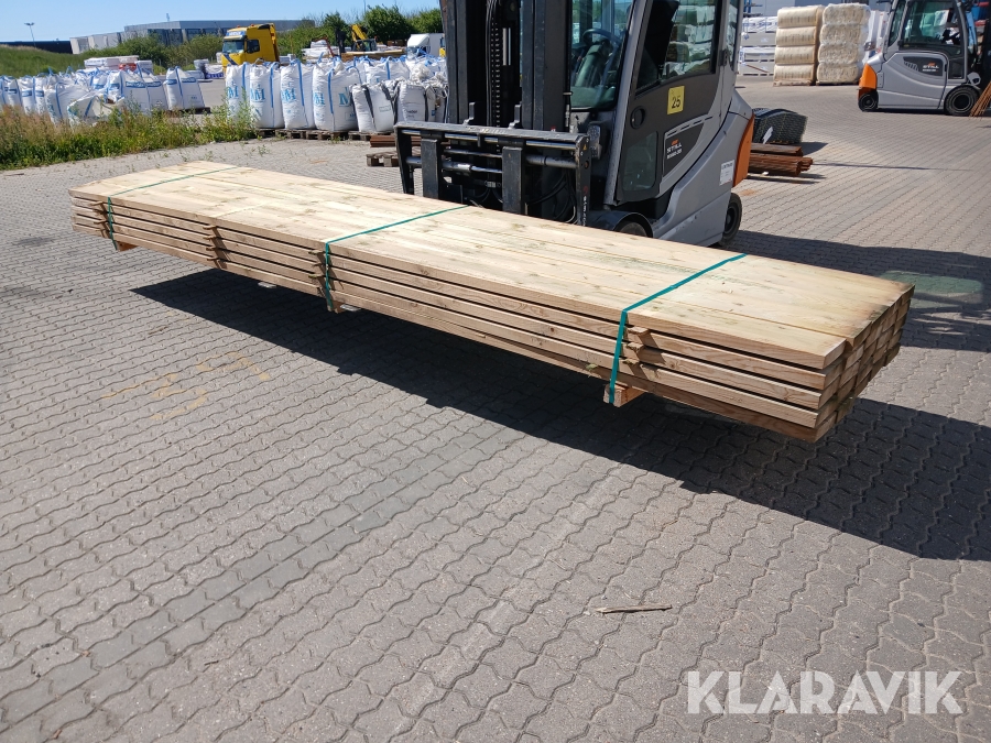 Trykimprægneret reglar/planker 25 styk