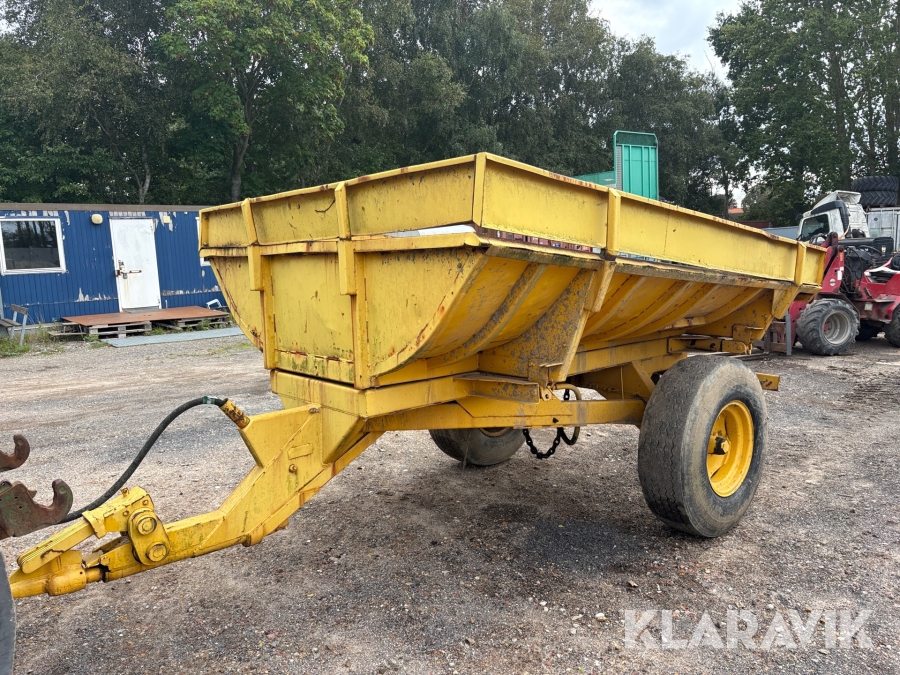 Dumpervogn med hydraulisk tip til traktor