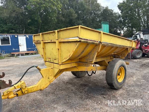 Dumpervogn med hydraulisk tip til traktor