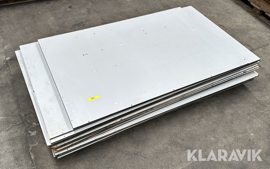 Kompaktlaminatplader grå med sort kerne 19 styk