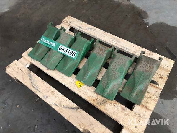 Tænder til skovl 6 styk