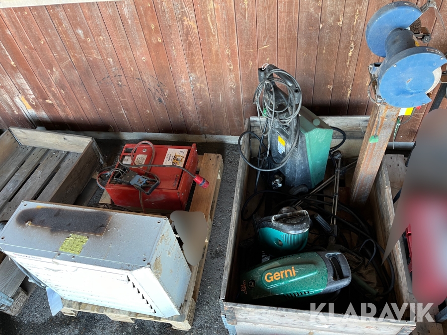 Lot - højtryksrensere, kaloifere, bænksliber og øvrigt