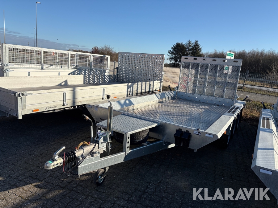 Maskine/bil trailer Martz BAU-3 400/3 S 3,5T med aluminiums bund