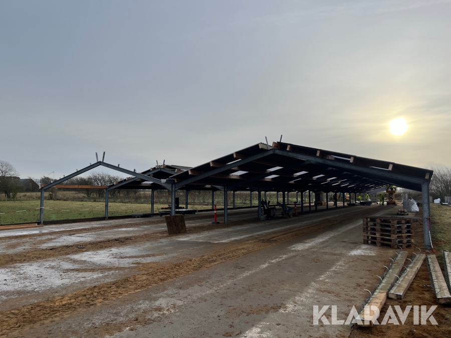 Stålspær og tagplader med sidetilbygning galvaniseret