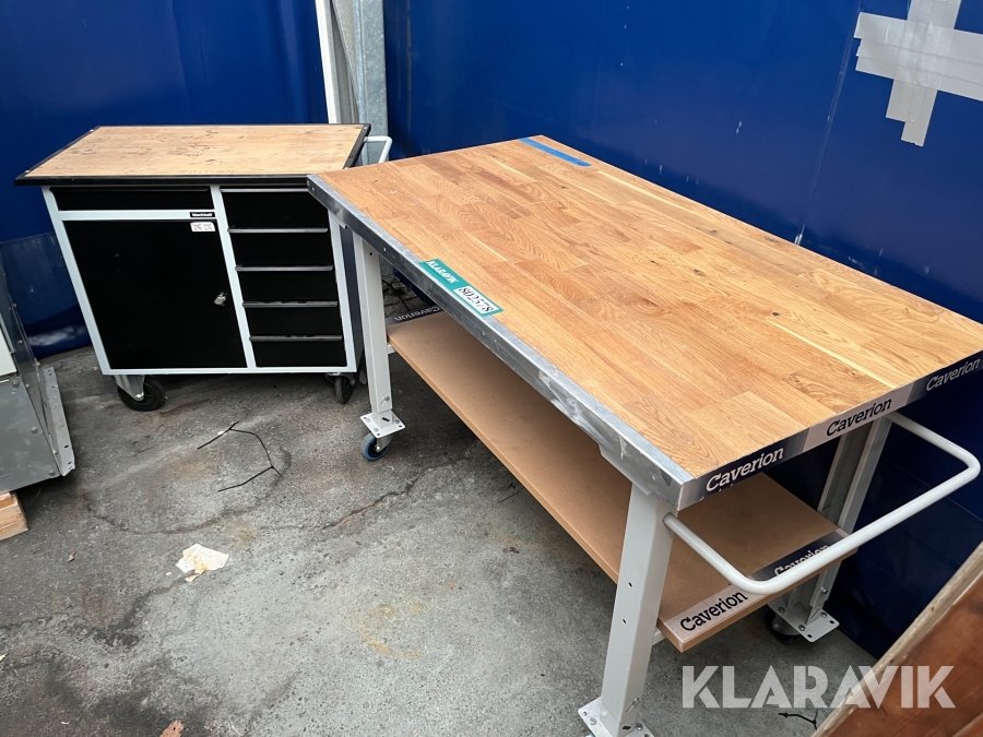 Arbejdsbord Blackbolt 2 Styk med hjul