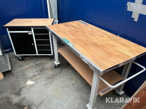 Arbejdsbord Blackbolt 2 Styk med hjul