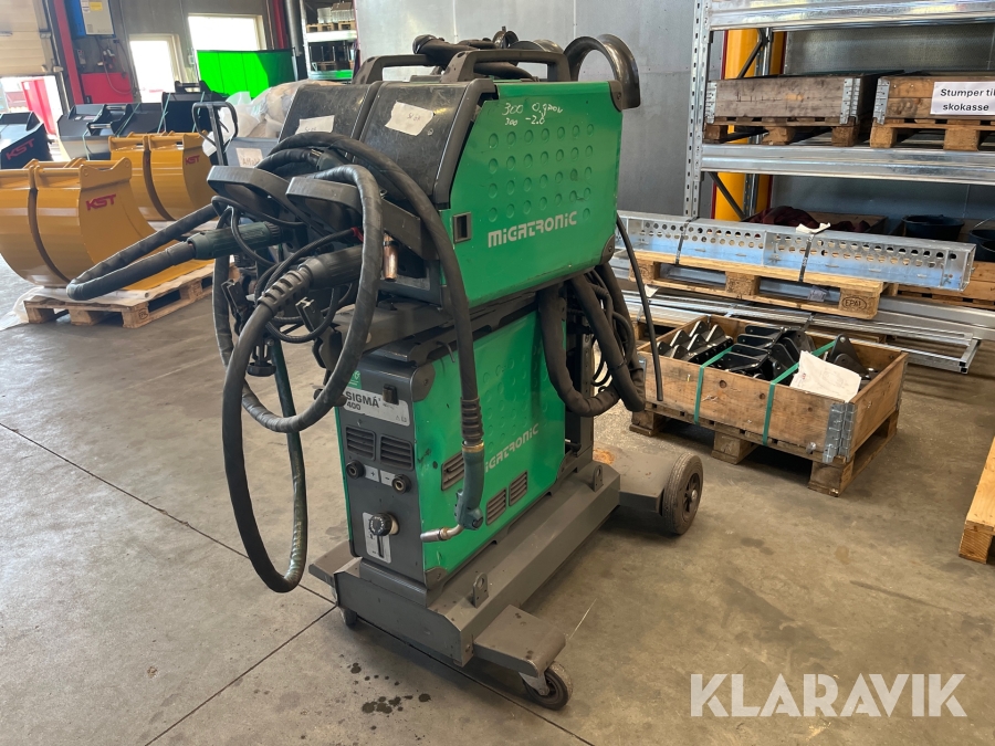 Svejsemaskine Migatronic SIGMA 2 400 MWF 41 med 2 stk svejseslanger