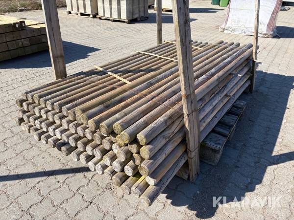 Parti Trykimprægnerede hegnspæle - 74 styk