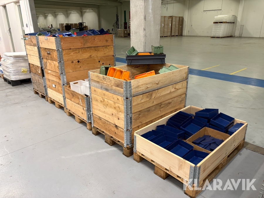 Stort lot plastik kasser til opbevaring 5 paller