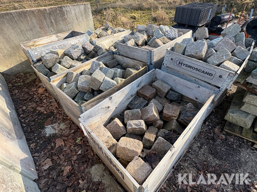 Assorterede chaussésten - 8 paller