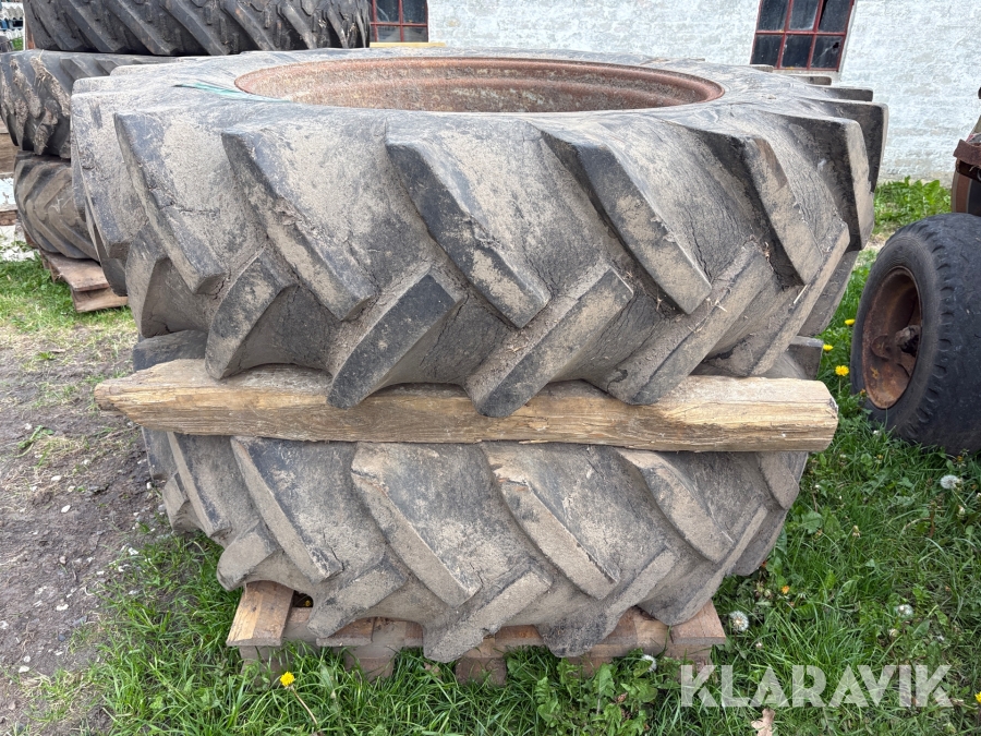 Tvillingehjul 16.9 R38 5 armet 2 styk