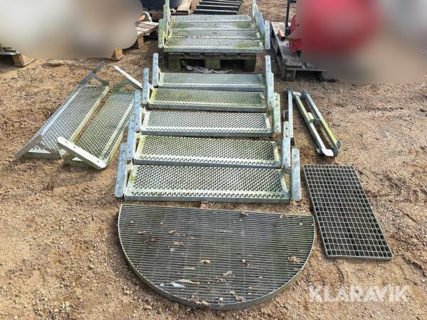 Galvaniseret trappetrin 11styk
