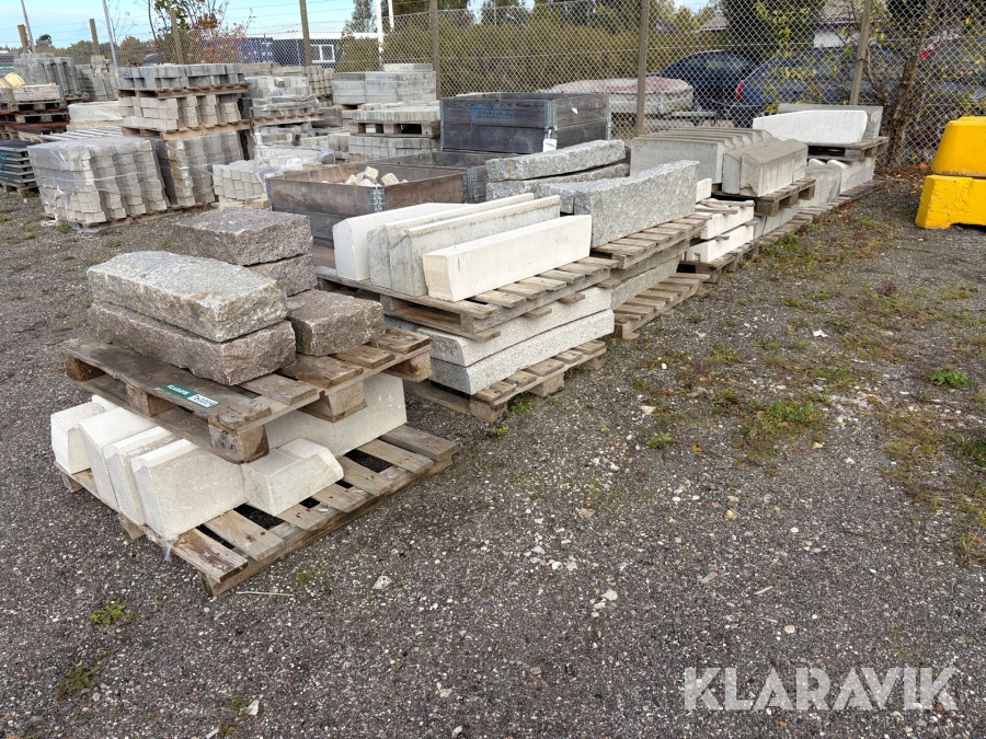 Kantsten, blandet, 12 Paller