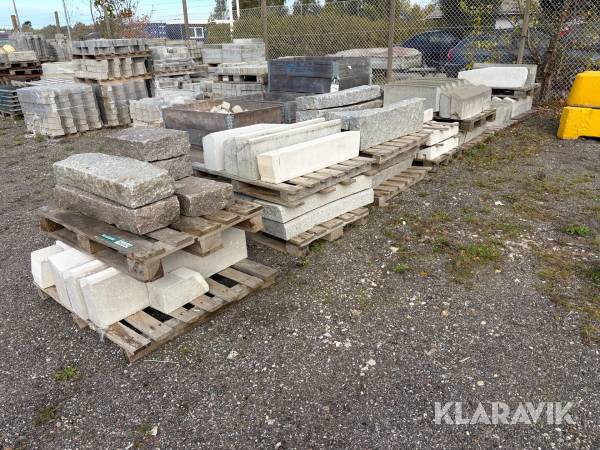 Kantsten, blandet, 12 Paller