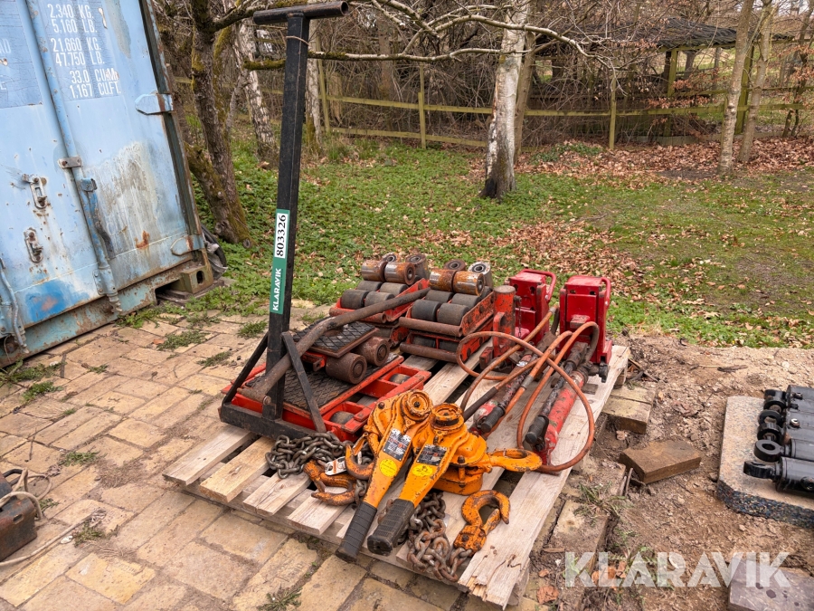 Lot kædetaljer Kito, Porta Power hydraulik og flytteudstyr