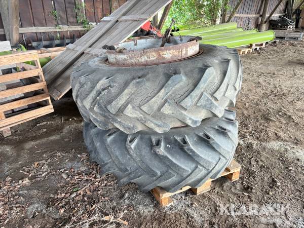 Traktorhjul Continental Tractor 16.9-30 6PR med fælg 2 styk 