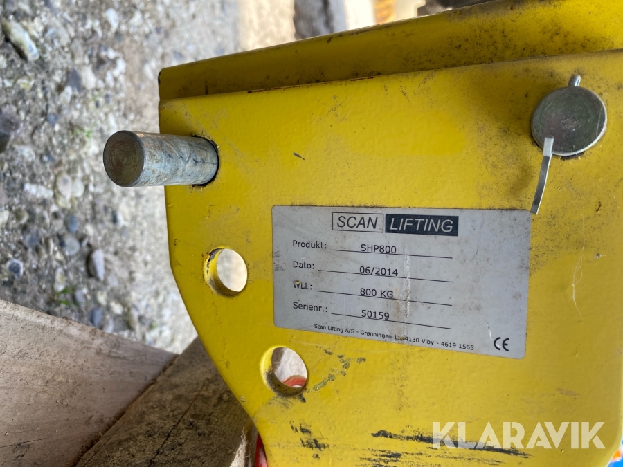 Lille kran med el hejs Scan Lifting 800kg