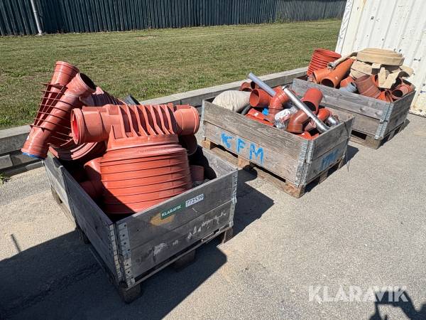 Assorterede rør og fittings - 3 paller