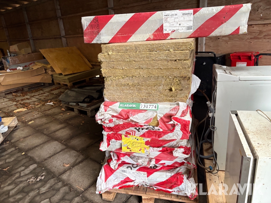 Isolering Paroc 50 mm og 60 mm 7 pakker