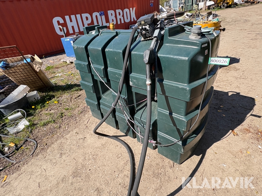 Dieseltank med pumpe Kingspan 1225 liters