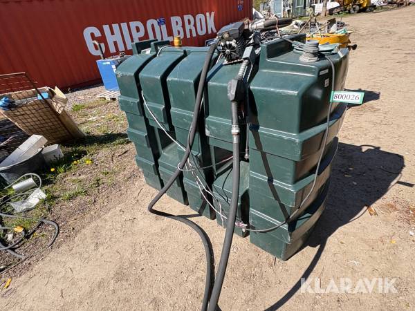 Dieseltank med pumpe Kingspan 1225 liters