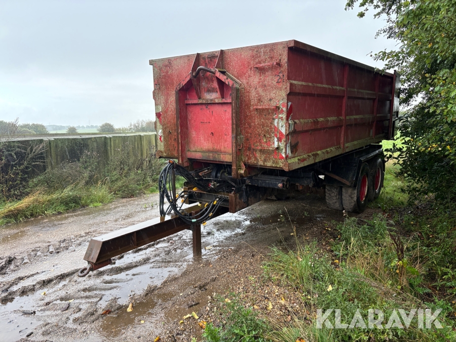 Wirehejsevogn inklusiv container