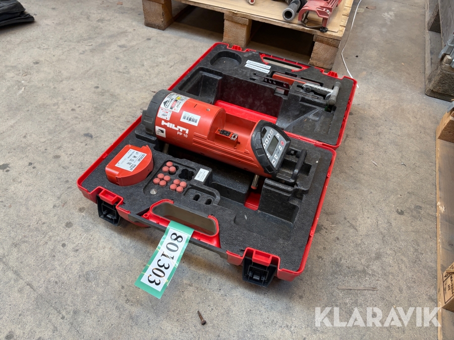 Rørlaser Hilti PP 10 Inkl. transportkuffert og tilbehør som afbilledet