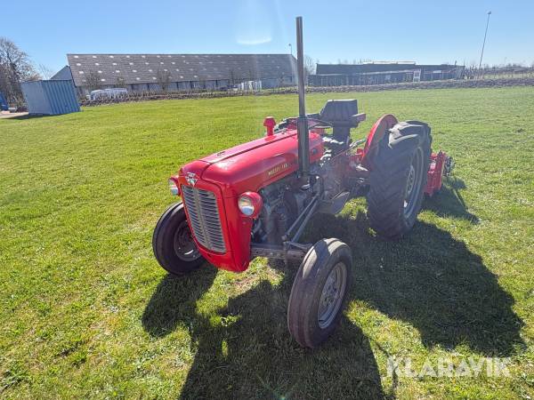 Veterantraktor Massey Ferguson 35 med SB 165 stennedlægningsfræser