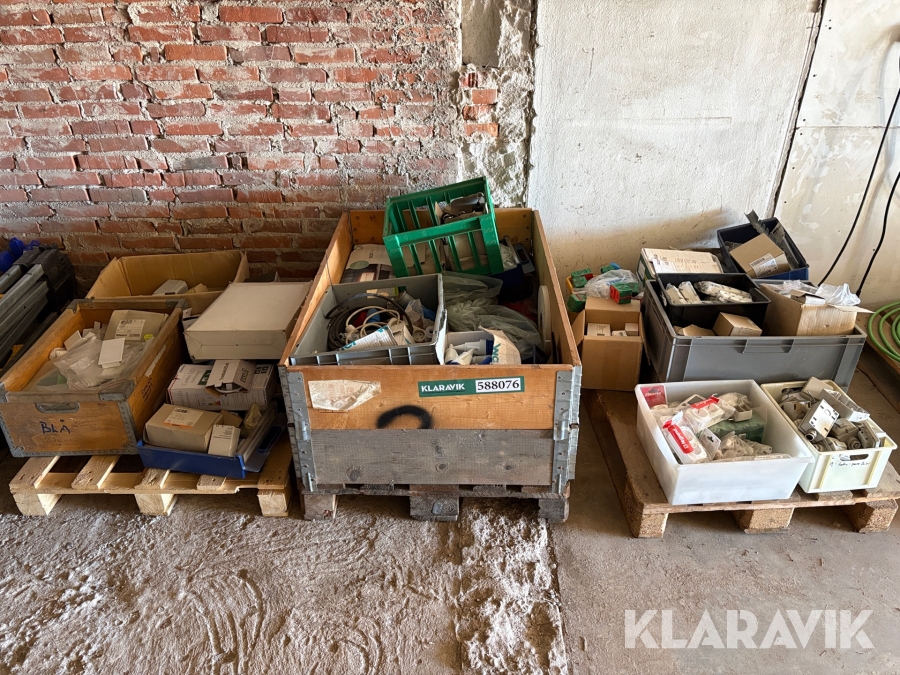 Elmaterialer blandet lot, 3 paller