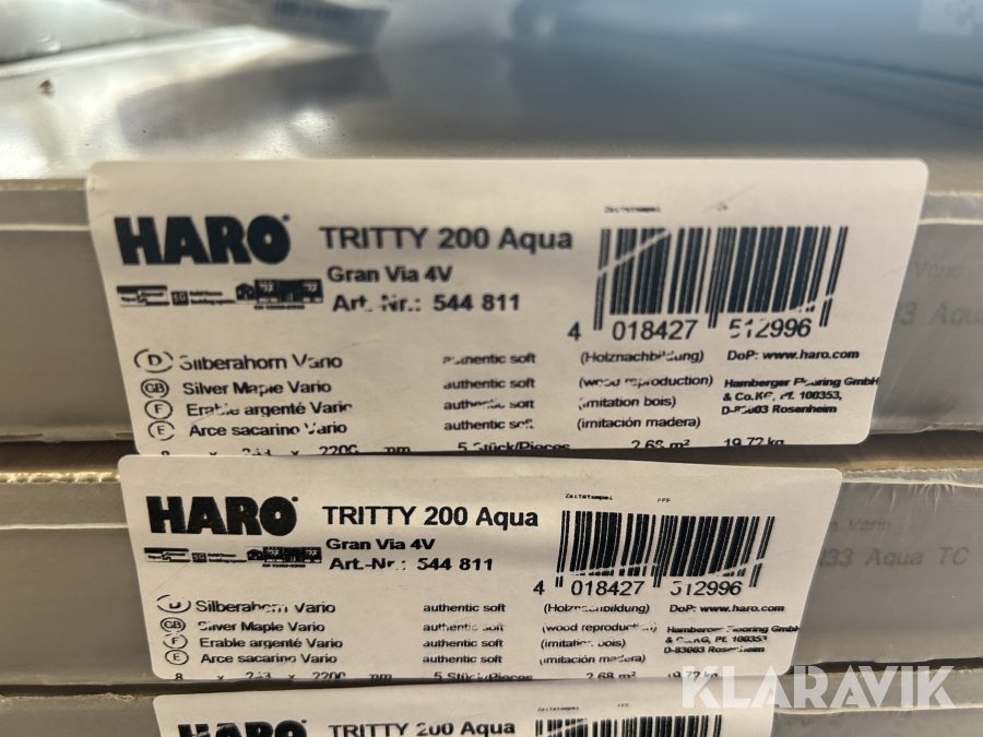 Laminatgulv Haro Silver Maple Vario 96m2