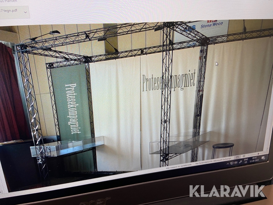 Cross wire udstillings system  