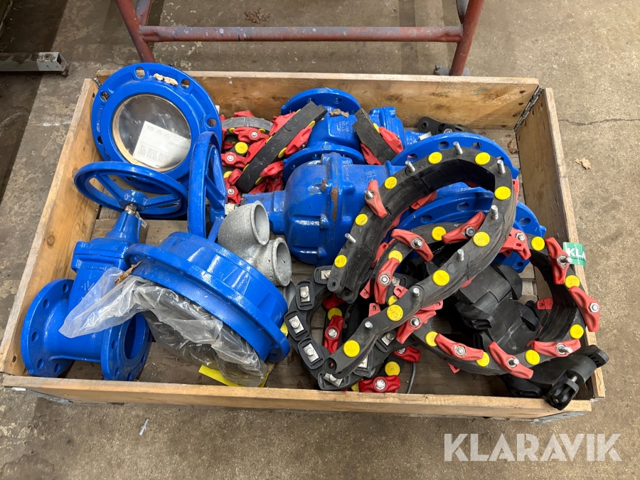 Rørdele og ventiler blandet lot