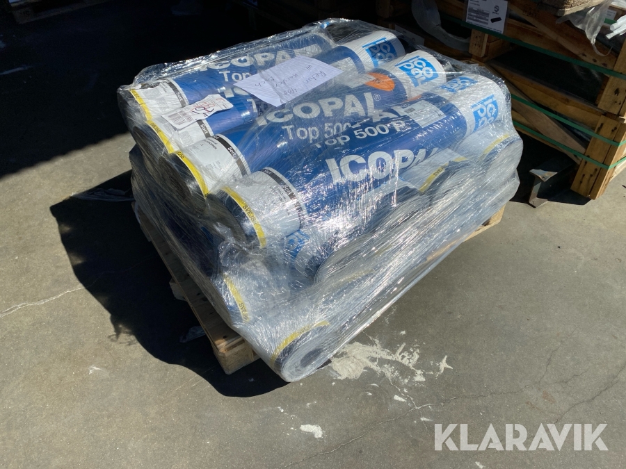Tagpap. Icopal Top 500p sort 1x5 meter