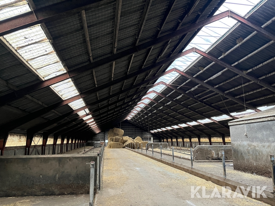 Stålspær 18 Sæt 23,8 meter spænd med spær, tag og porte.